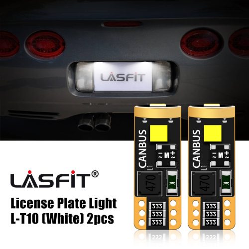 License Plate Light L T10 White 2pcs