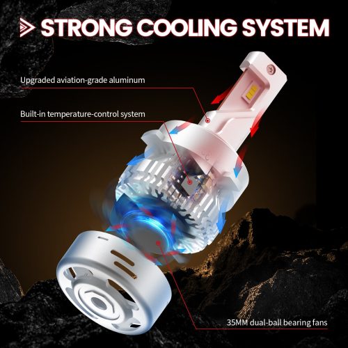 Pro HK6 H7 led bulbs stronger cooling system