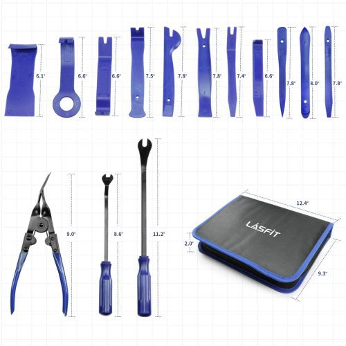 Product size of 19pcs auto trim removal tools