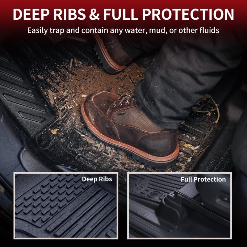 Ram 1500 2025 Anti slip 1st 2nd Row Floor Mats