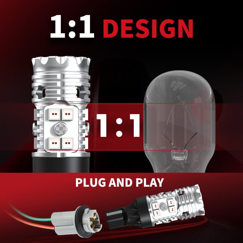 Red T T15R led bulbs plug and play installation