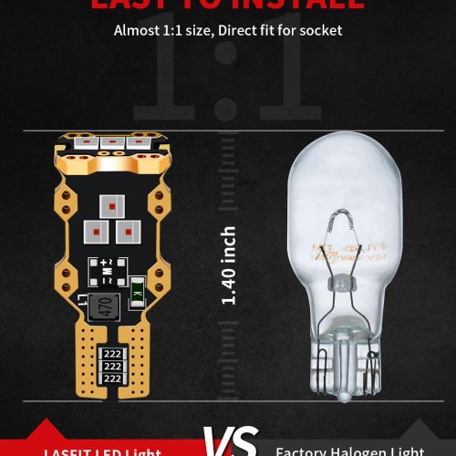 Red T15 led bulbs easy installation