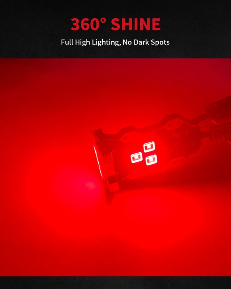 Red T15 led bulbs full angle illumination