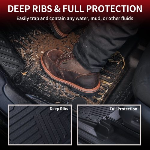 Toyota Tacoma 2024 2025 Floor Mats Deep Ribs