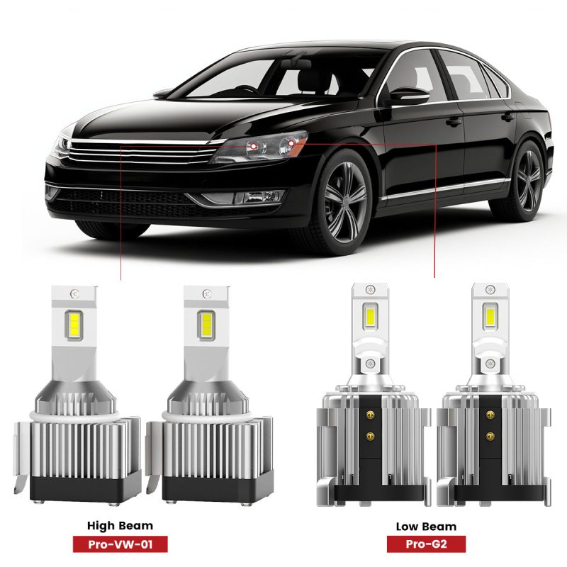 custom H7 led headlight bulbs fit for 2012 2015 Volkswagen Passat