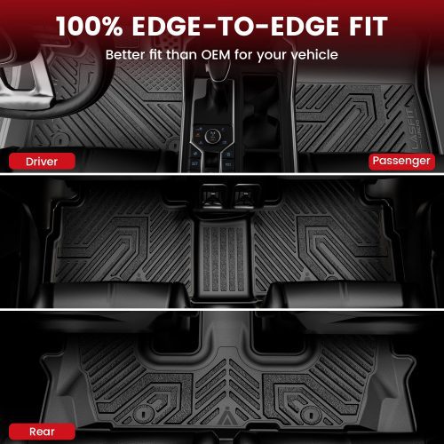 kia telluride 2020 2025 floor mats cargo mat edge to edge fit