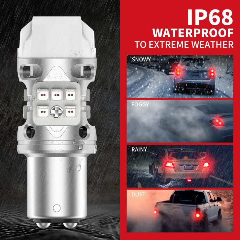 red T3 1157 led bulbs IP68 waterproof