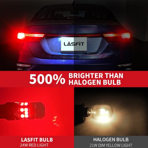 red T3 7443 CK led bulbs brightness