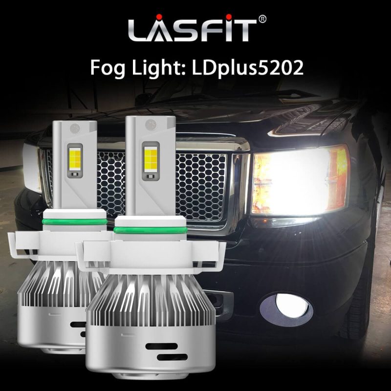 Lasfit 5202 led fog lights fit for 2008-2013 GMC Sierra 1500