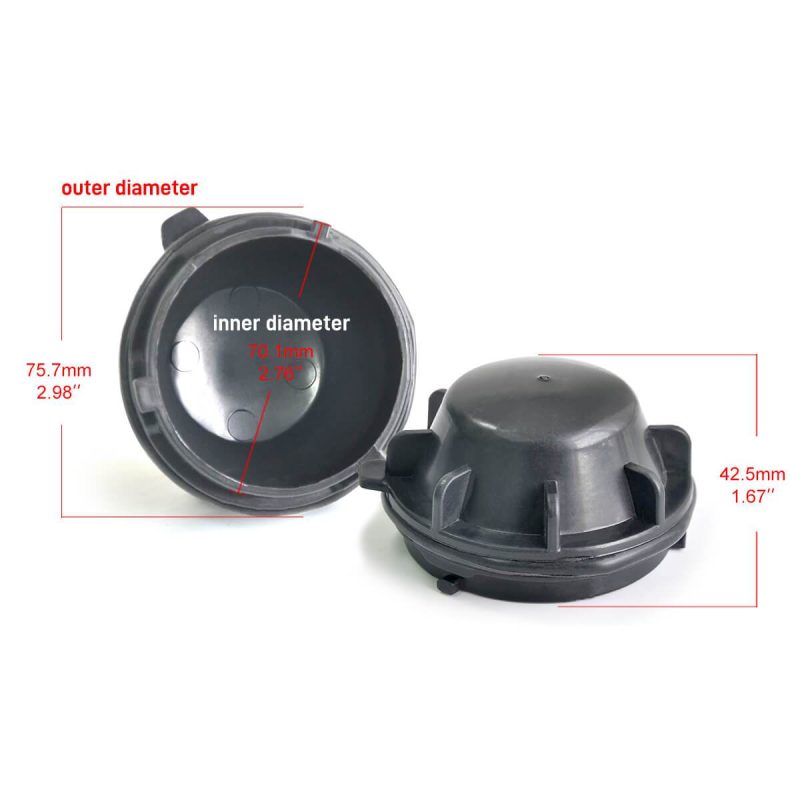 2 led headlight dustproof cap seal cover kit