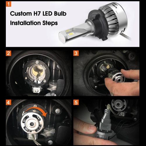 5 h7 led headlight bulbs plug and play