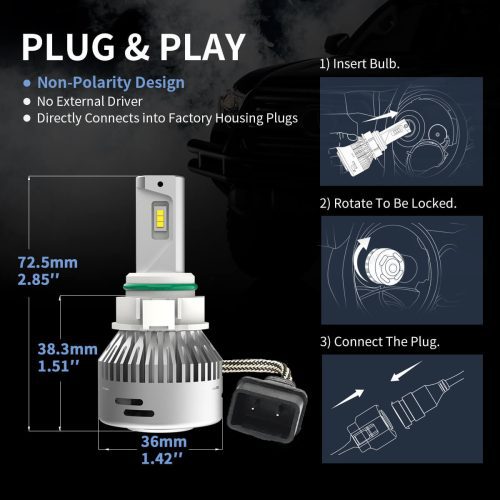 LAplus 5202 led bulbs plug and play installation