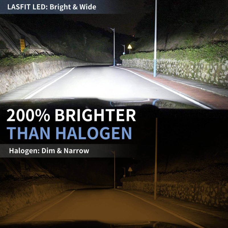 LAplus 9003 led bulbs brighter than halogen bulbs