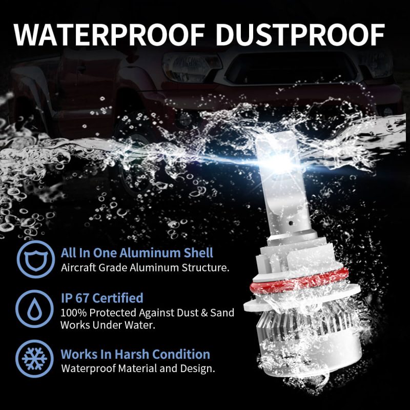 LAplus 9004 led bulbs waterproof and dustproof