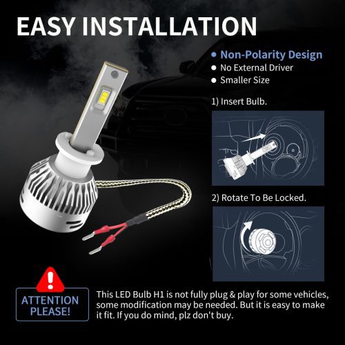 LAplus H1 led bulbs easy installation