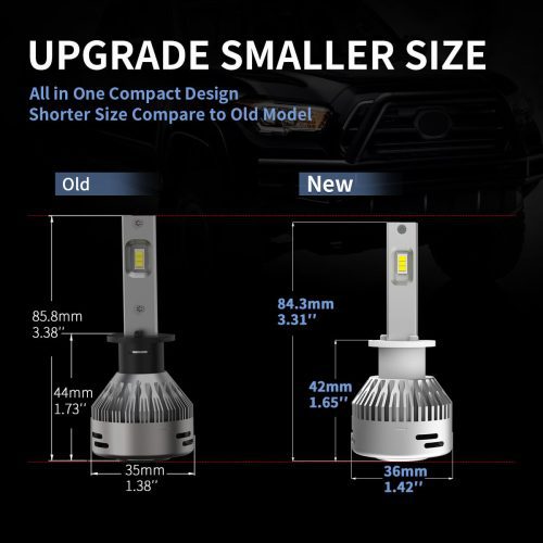 LAplus H1 led bulbs smaller size