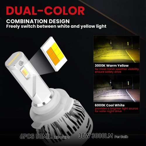 LDplus 9005 led bulbs dual color design