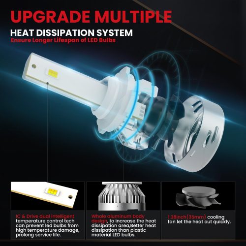 LDplus 9005 led bulbs upgraded heat dissipation system