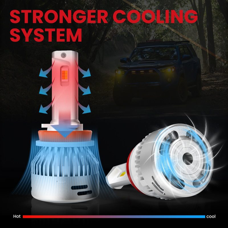 LDplus H11 led bulbs stronger cooling system