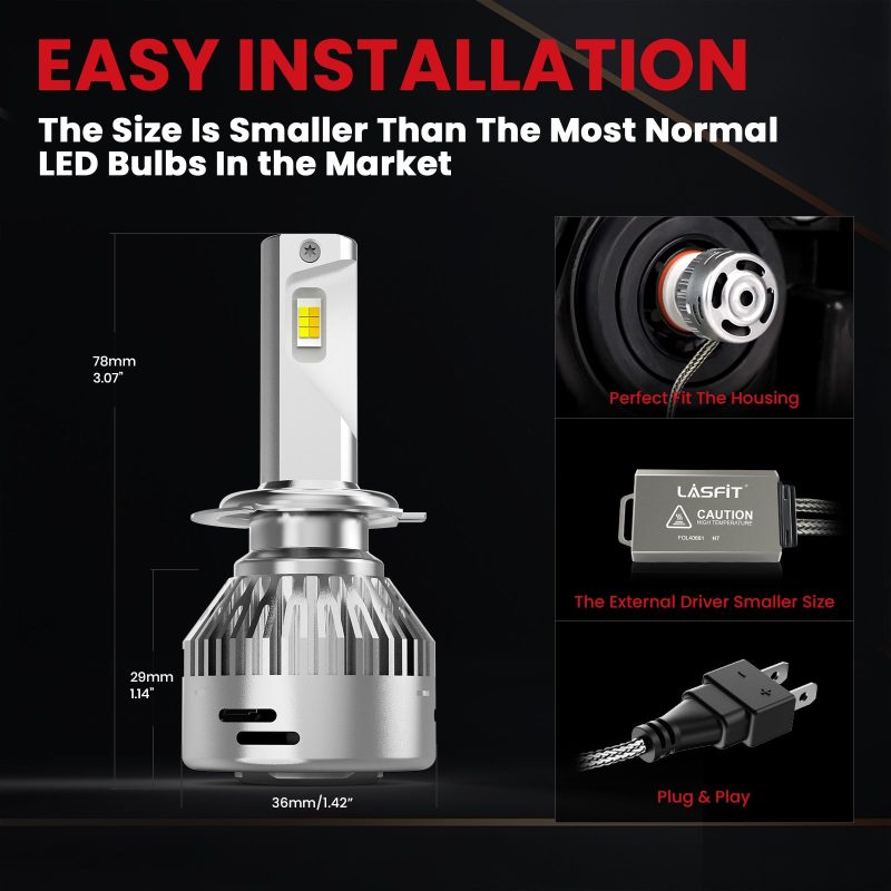 LDplus H7 led bulbs easy installation