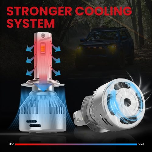 LDplus H7 led bulbs stronger cooling system