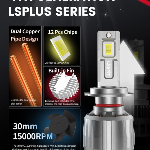 LSplus H7 LED bulbs cooling system