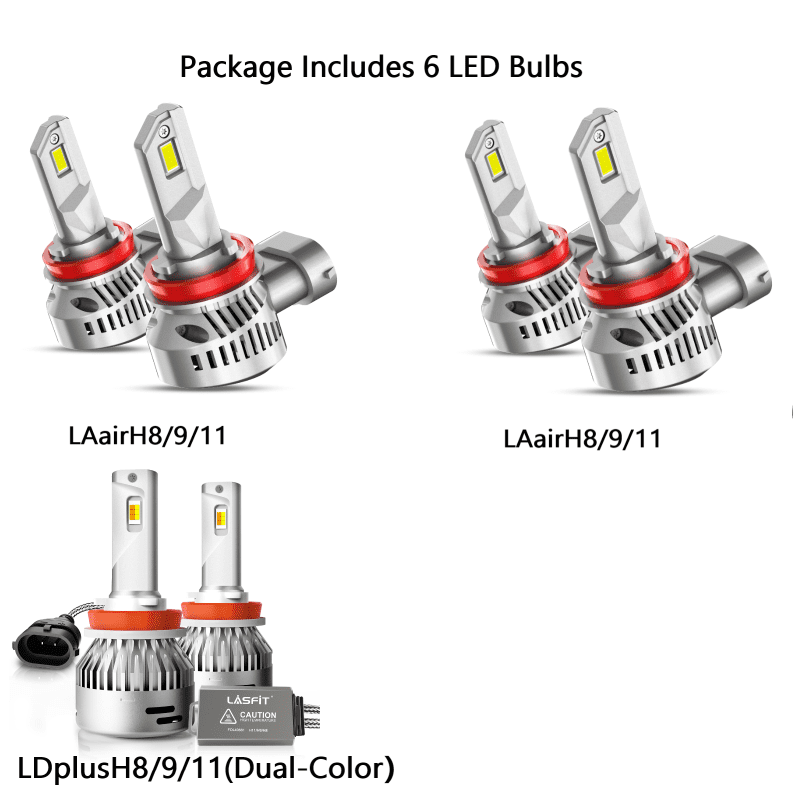 Lasfit LAair H11 LDplus H11 LED Bulbs