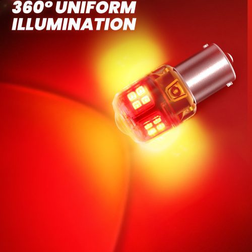 Lasfit red L2 1156 led bulbs uniform illumination