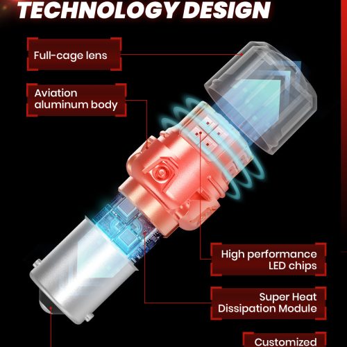 Lasfit red L2 1156R LED Bulb advanced technology design