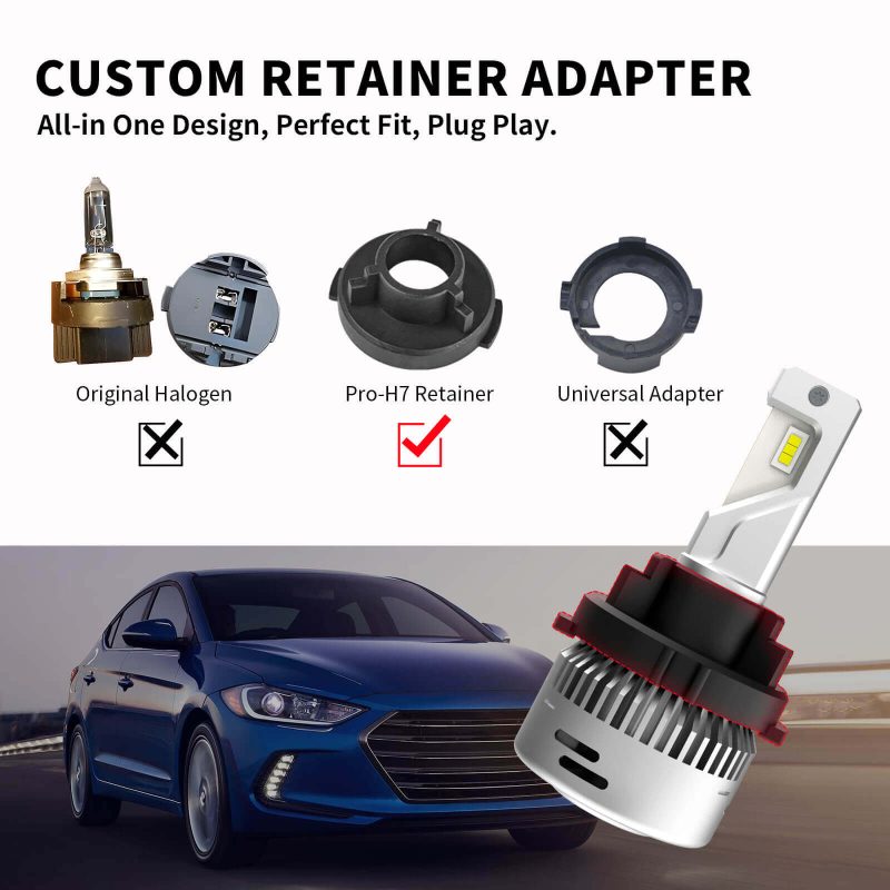 Pro HK7 LED bulbs custom retainer adapter