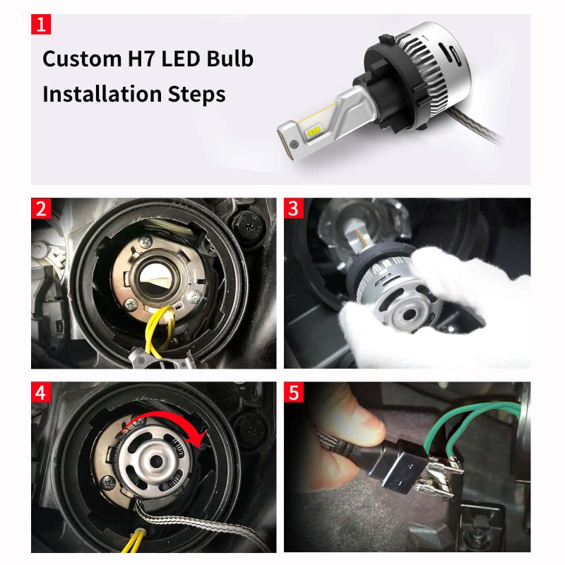 Pro HK7 LED bulbs easy installation