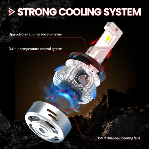 Pro MB1 H7 led bulbs stronger cooling system