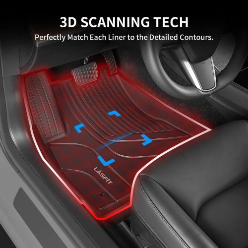 TeslaModel3FloorMats2017 2020TPEMaterial1st 2nd CargoAllWeather 17